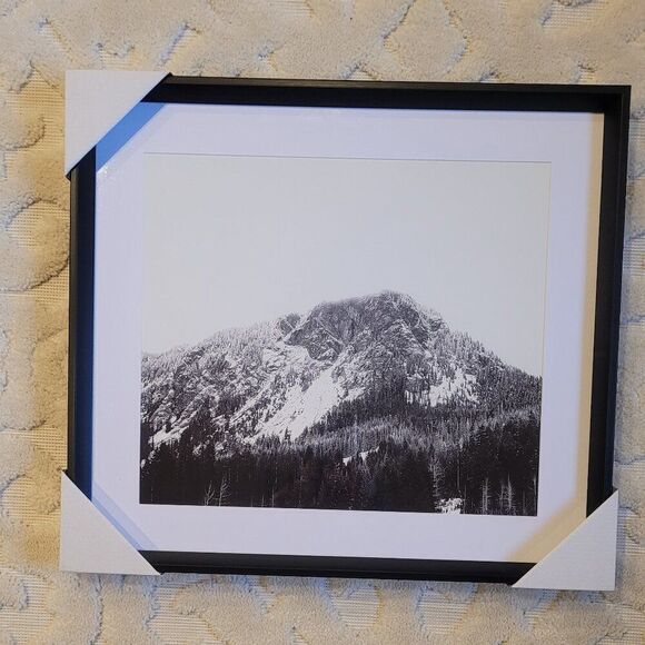 Majestic Mountain Framed Wall Art Black and White‎ Minimalist Pri studio McGrew - Picture 1 of 6